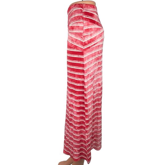 Live and let Live Red Tie Dye Striped Stretch Knit Pull On Maxi Skirt Petite S - Picture 2 of 5